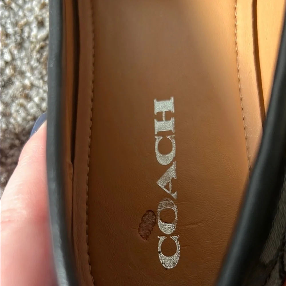 Coach Women's Black Signature Loafers - Picture 6 of 11